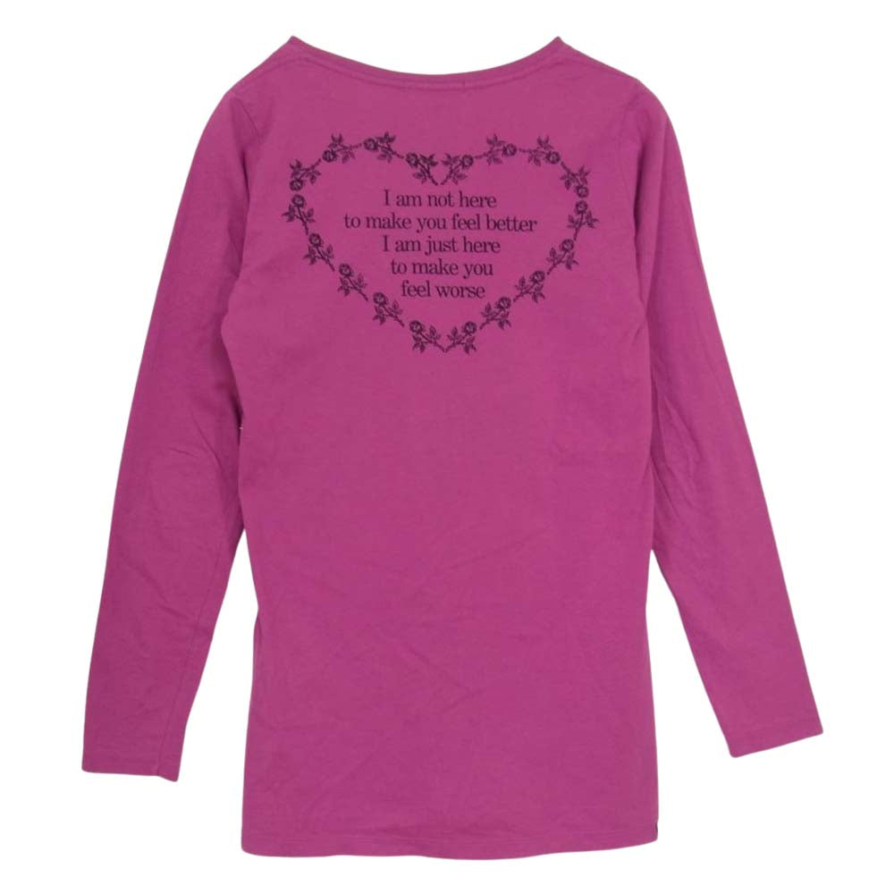 HYSTERIC GLAMOUR ヒステリックグラマー 0101CL03 コートニー ラブ プリント 長袖 Tシャツ ピンク系 FREE【中古】