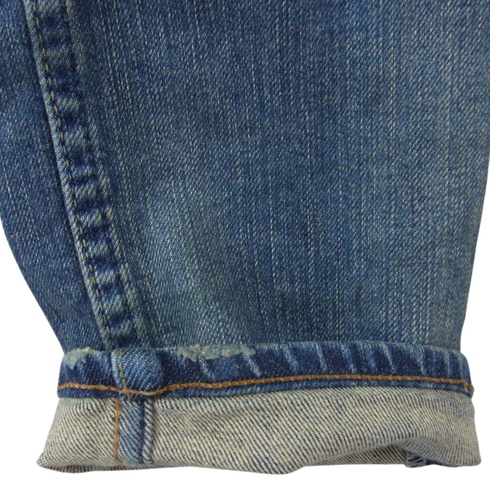 HYSTERIC GLAMOUR ヒステリックグラマー 0193AP11 ダメージ加工 スタッズ ストレッチ スキニー デニム インディゴブルー系 XXS【中古】