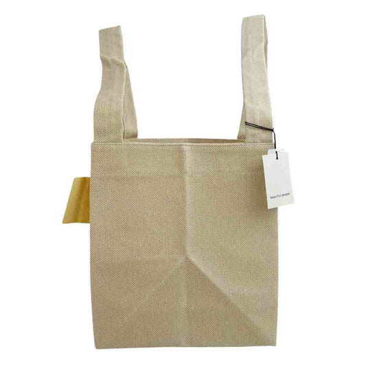 beautiful people ビューティフルピープル double pressed tote bag ダブルプレスドトートバッグ ベージュ系 F【新古品】【未使用】【中古】