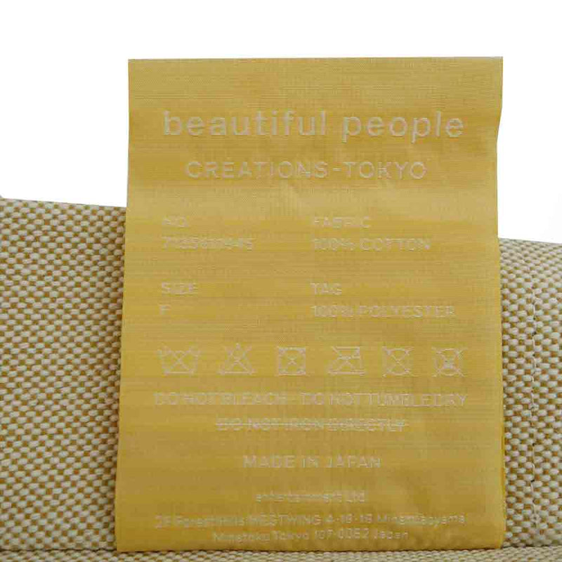 beautiful people ビューティフルピープル double pressed tote bag