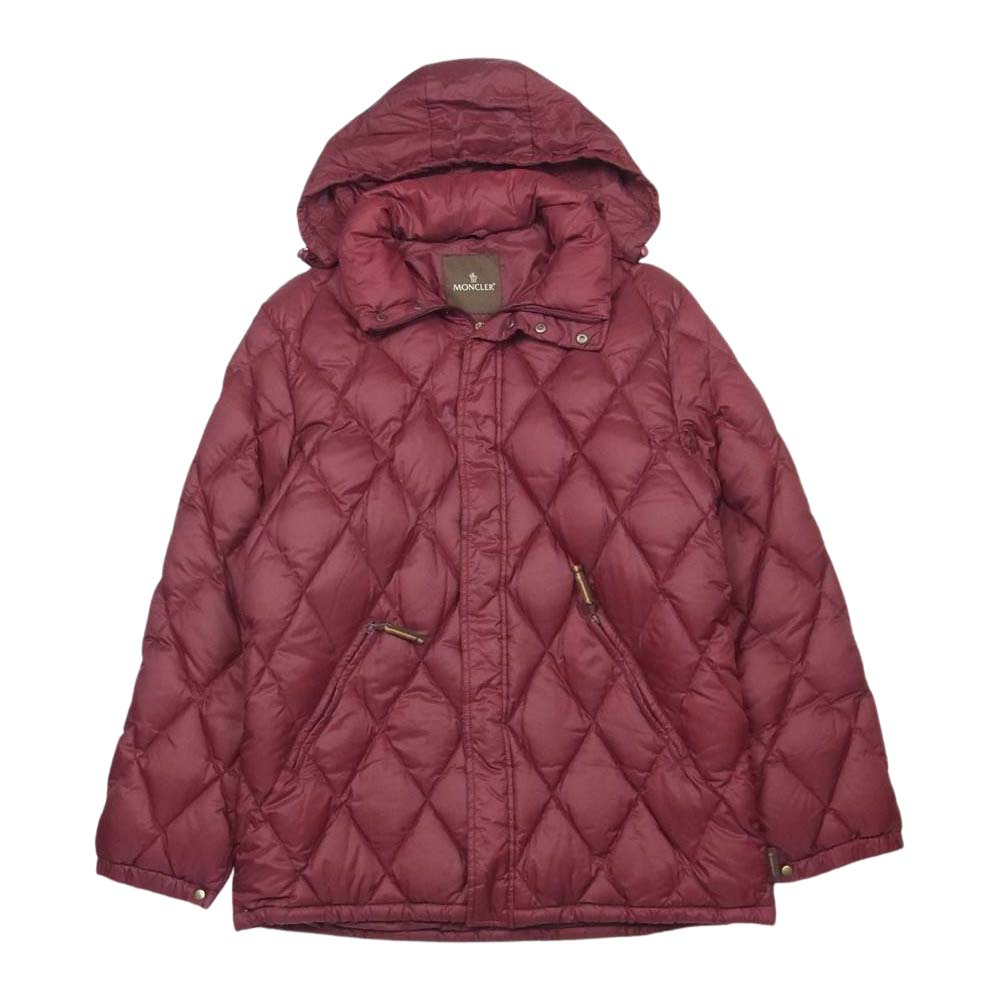 MONCLER モンクレール 国内正規品 41370-00-68959 フード収納可能 キルティング ダウン ジャケット ワインレッド系 1【中古】