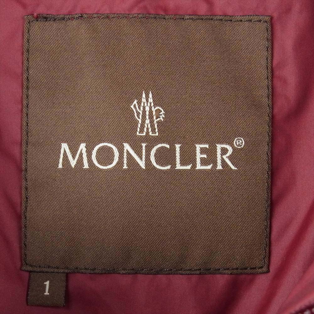 MONCLER モンクレール 国内正規品 41370-00-68959 フード収納可能 キルティング ダウン ジャケット ワインレッド系 1【中古】