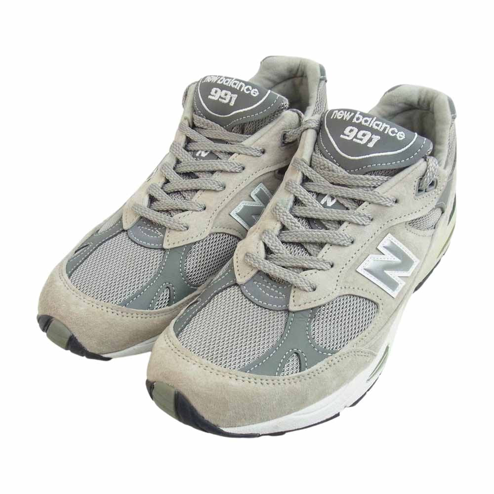 NEW BALANCE ニューバランス 英国製 M991GL ABZORB Sneakers アブゾーブ ローカット スニーカー グレー系 9【美品】【中古】