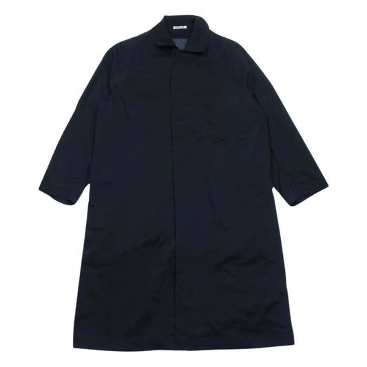 AURALEE オーラリー 21AW A21AC02SS スタイリスト私物 別注 EXCLUSIVE STRETCH POLYESTER LONG LINER COAT ステンカラー コート ブラック系 4【美品】【中古】