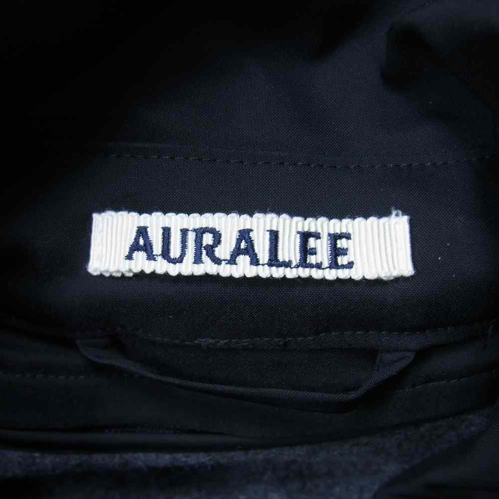 AURALEE オーラリー 21AW A21AC02SS スタイリスト私物 別注 EXCLUSIVE STRETCH POLYESTER LONG LINER COAT ステンカラー コート ブラック系 4【美品】【中古】