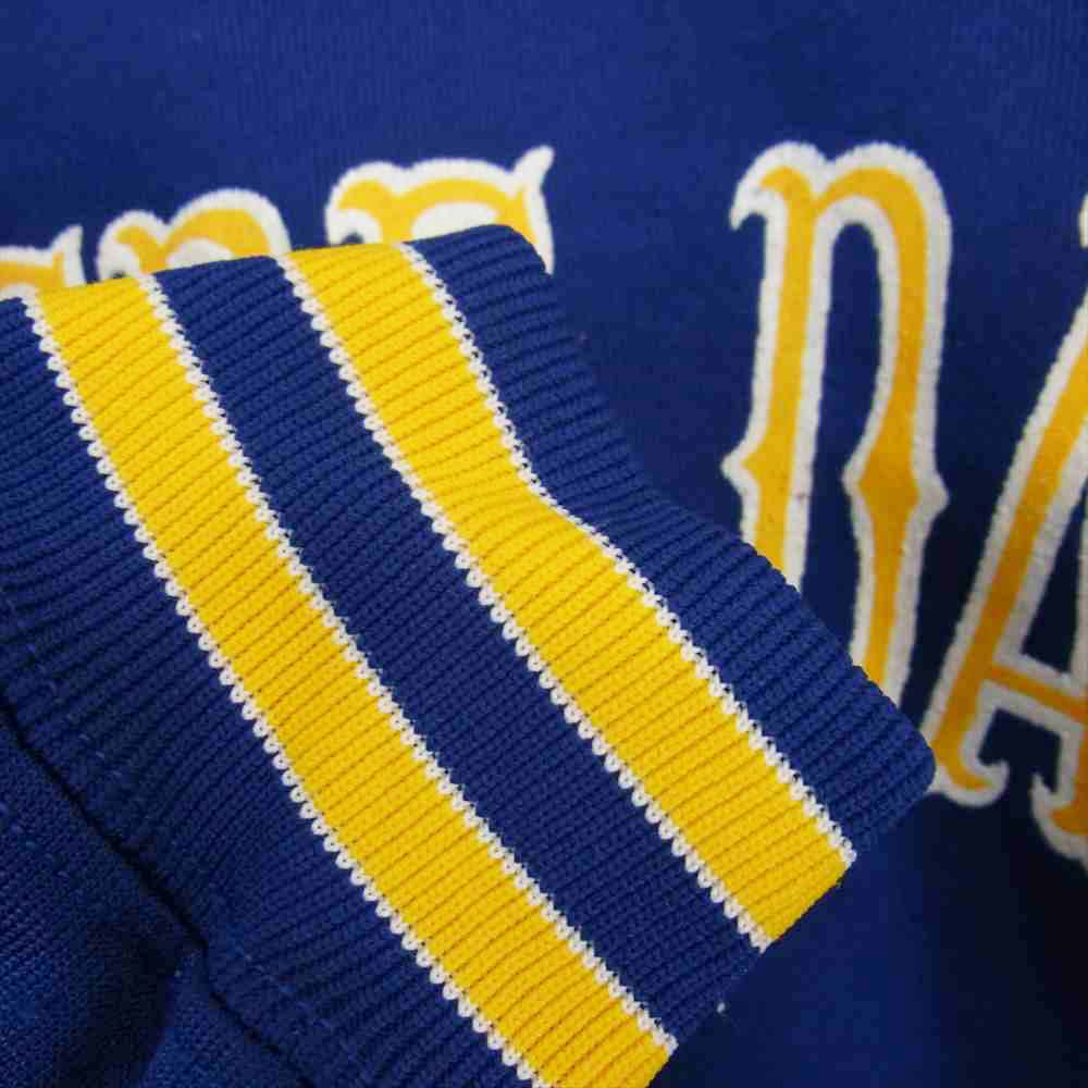 Champion チャンピオン 60s 70s プロダクツタグ ナイロン フリース スウェット ブルー系 XL【中古】