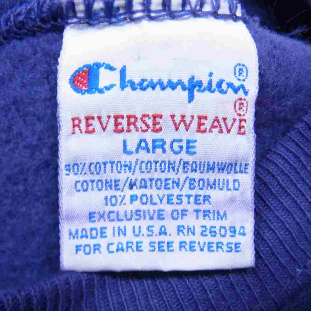 Champion チャンピオン 90s USA製 刺繍タグ リバースウィーブ クルー スウェット パープル系 L【中古】