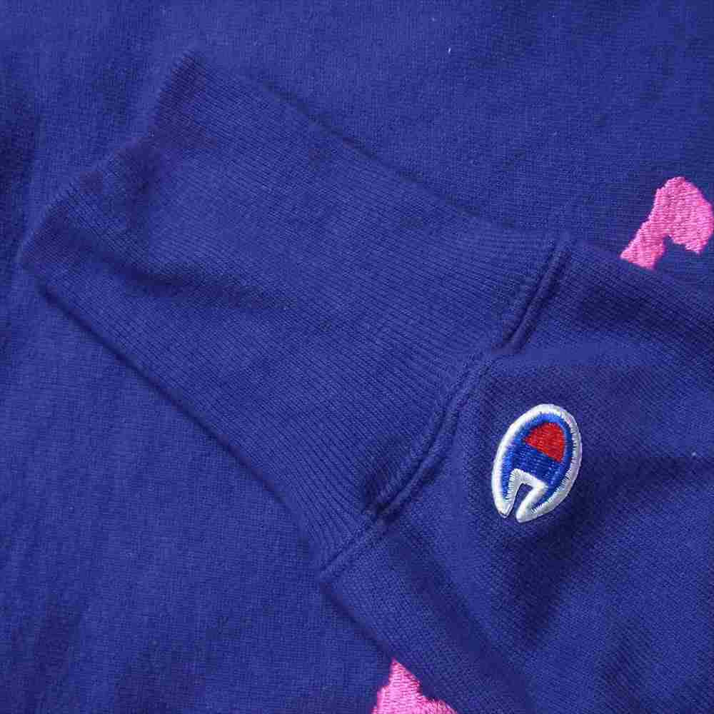 Champion チャンピオン 90s USA製 刺繍タグ リバースウィーブ クルー スウェット パープル系 L【中古】