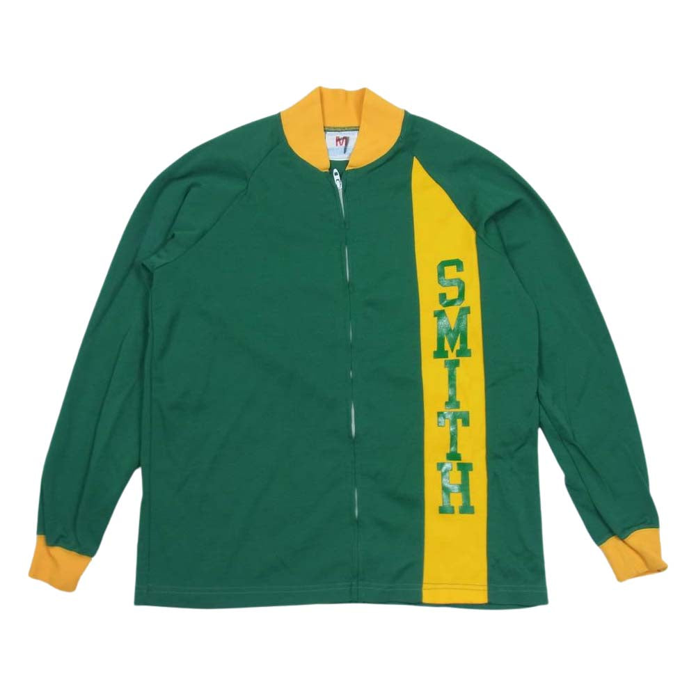 Champion チャンピオン 60s 70s タタキタグ ストレッチ ナイロン チーム ジャケット ジャージ グリーン系 M【中古】