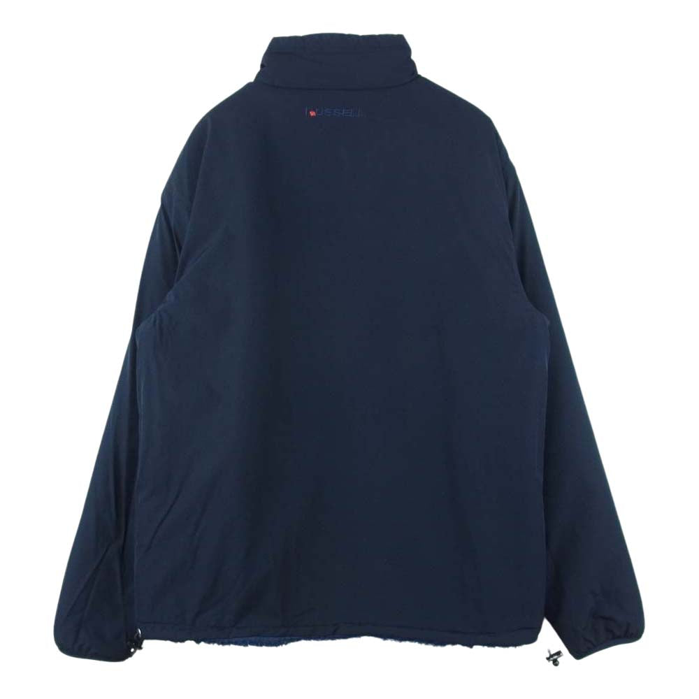 ラッセル アスレチック リバーシブル ボア フリース ジャケット ネイビー系【中古】