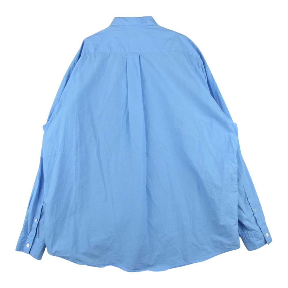 TOMORROWLAND トゥモローランド WS019CU ニット 切替 パッチワーク タイプライター 長袖 シャツ ライトブルー系 S【中古】