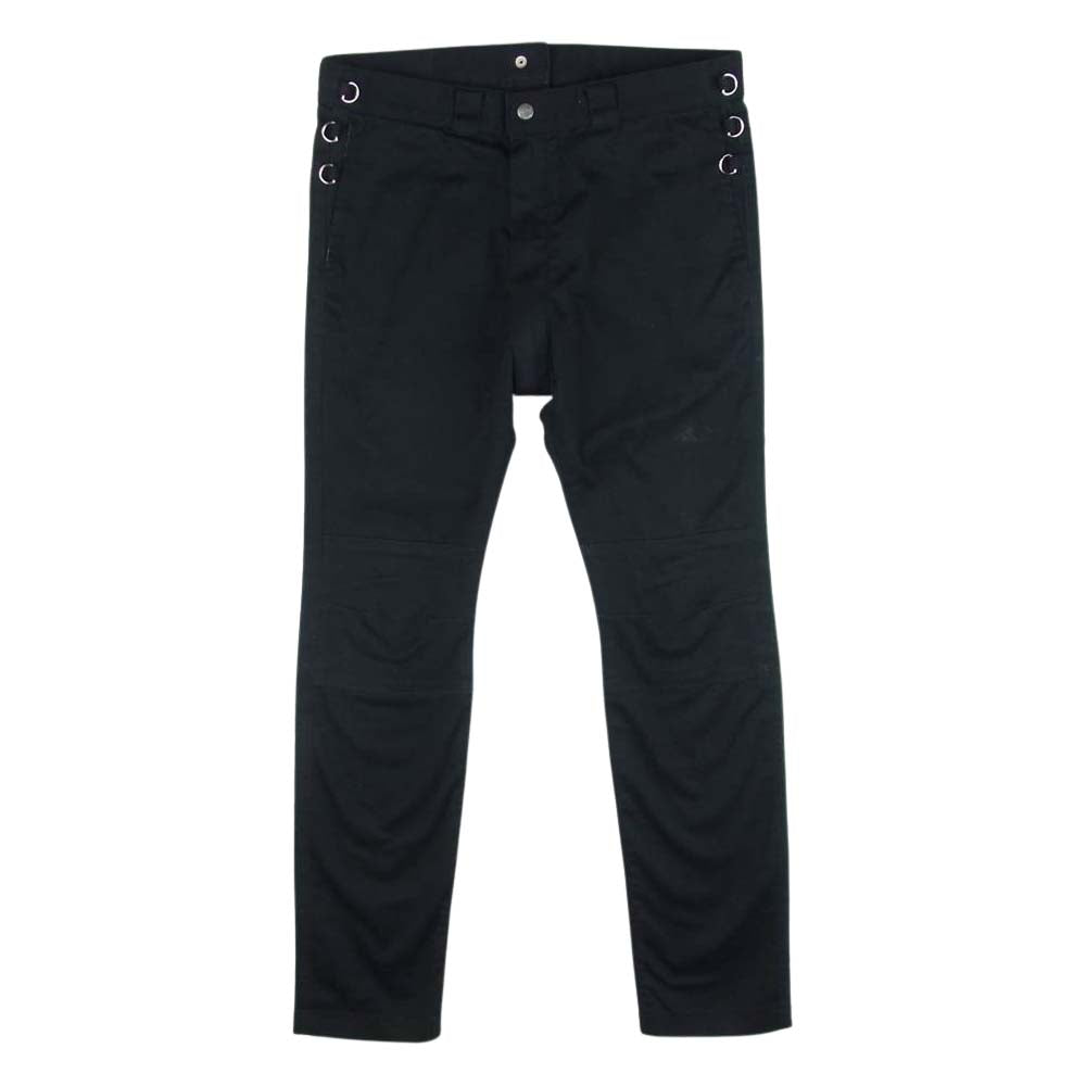 FUMITO GANRYU フミトガンリュウ ER-P012 AD2016 ジップデザイン バイカースキニー パンツ ブラック系 M【中古】