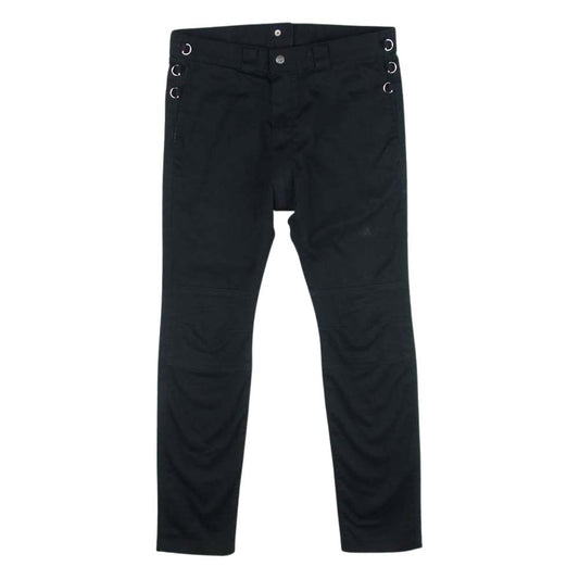 FUMITO GANRYU フミトガンリュウ ER-P012 AD2016 ジップデザイン バイカースキニー パンツ ブラック系 M【中古】