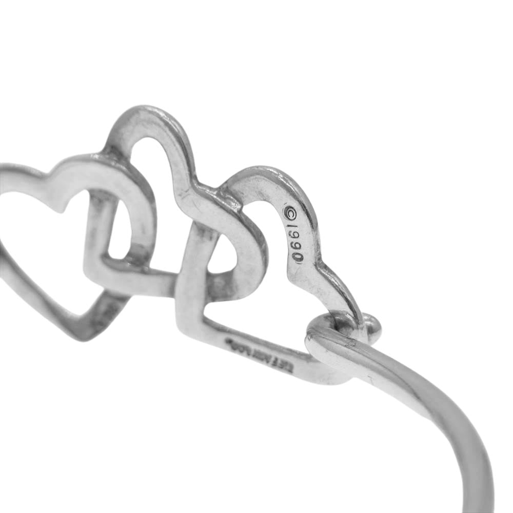 TIFFANY&Co. ティファニー トリプルオープンハート 3連ハート バングル シルバー系【中古】