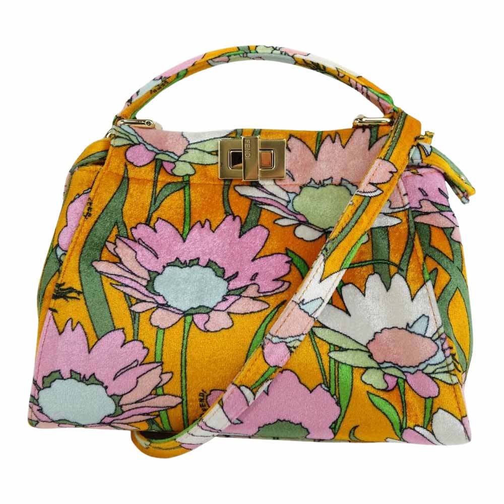 FENDI フェンディ 8BN244 ACWC PEEK A BOO MINI ピーカブー ミニ ショルダー ハンド バッグ マルチカラー系【極上美品】【中古】