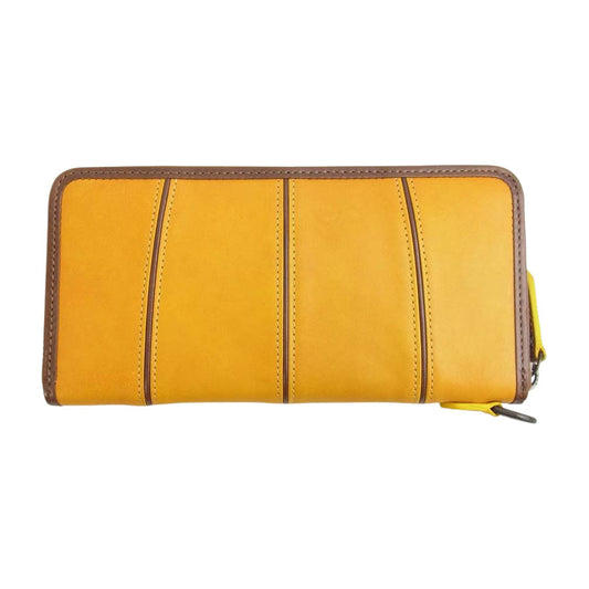 ユニゾンデプト 22-1617-30 Udo Round Zip Wallet ウド ラウンドファスナー レザー ウォレット 長財布 オレンジ系【極上美品】【中古】
