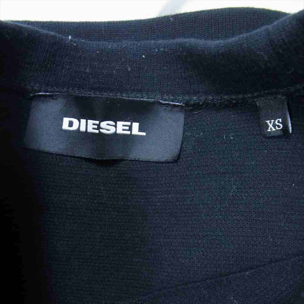 DIESEL ディーゼル 袖ロゴ クルーネック スウェット トレーナー ブラック系 XS【中古】