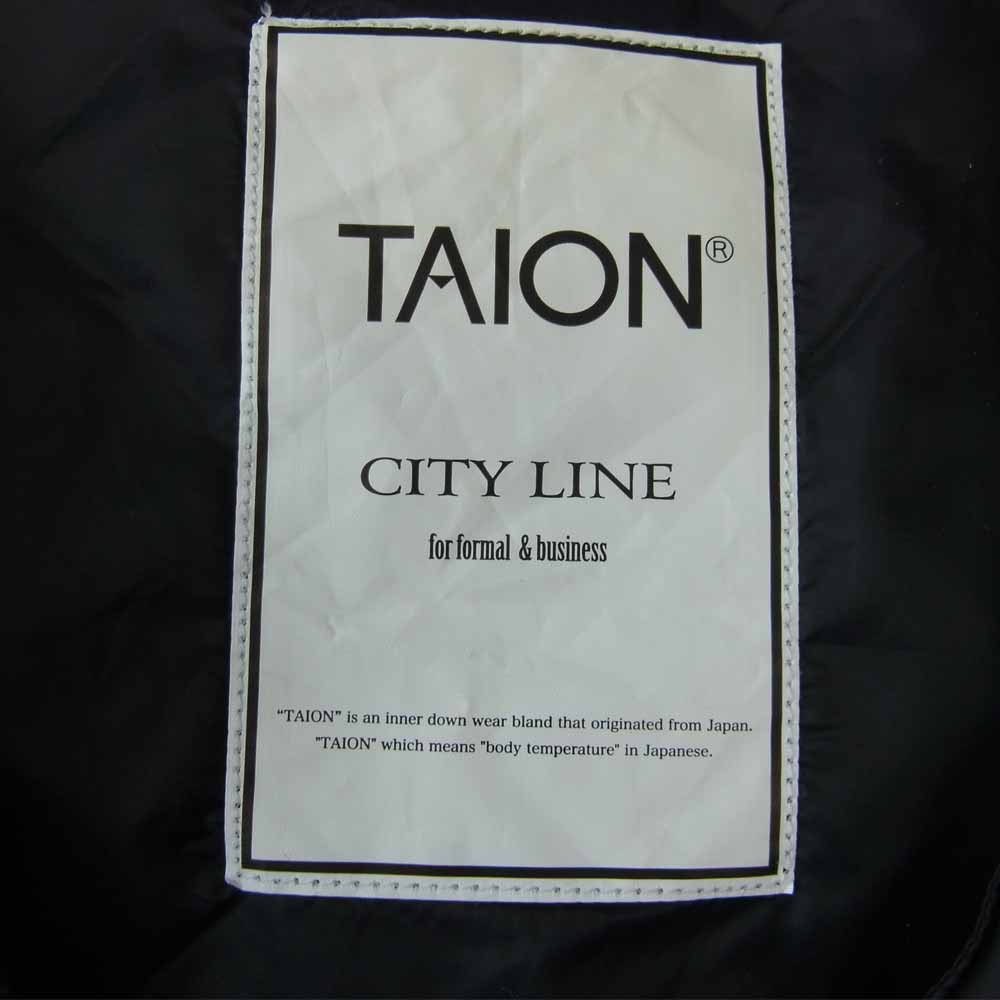 タイオン CITY LINE キルティング インナー ダウン ベスト ブラック系 S【中古】