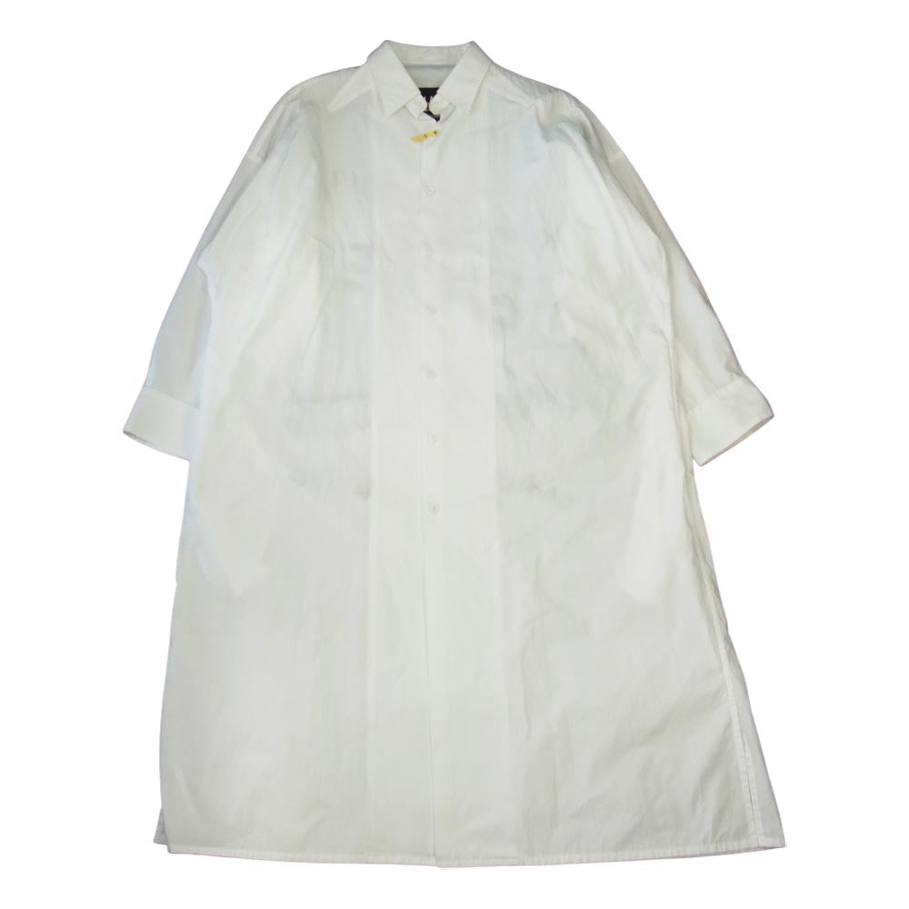 Yohji Yamamoto ヨウジヤマモト Black Scandal 19SS ブラックスキャンダル スペアカラー ロング プリント シャツ ホワイト系 2【中古】