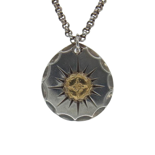 FIRST ARROW's ファーストアローズ HOOOER K18 メタル付き タタキ ネックレス シルバー系【中古】