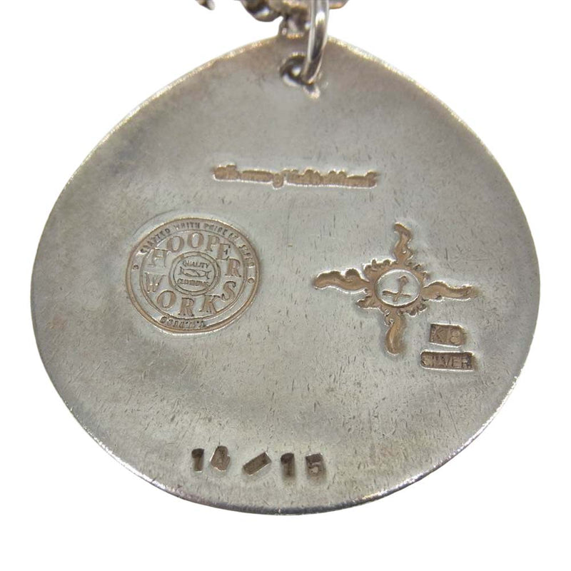 メンズシルバー　タタキ　メダル　メタル　K18