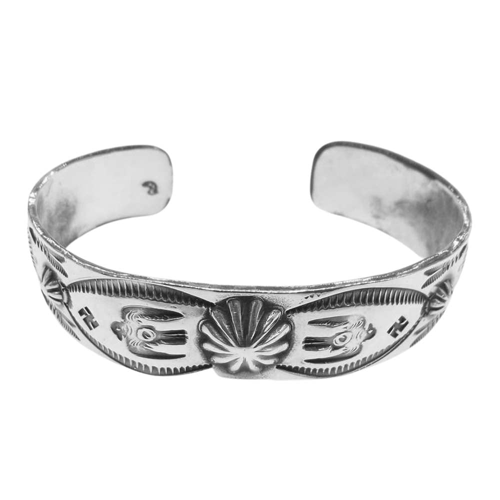 LARRY SMITH ラリースミス SHELL BRACELET シェル ブレスレット バングル シルバー系【中古】