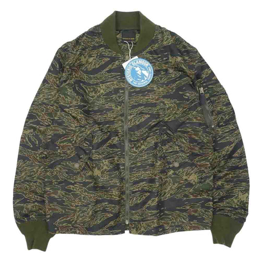 HYSTERIC GLAMOUR ヒステリックグラマー 02211AB07 HG ロゴ L-2B ミリタリー ジャケット カーキ系 M【新古品】【未使用】【中古】