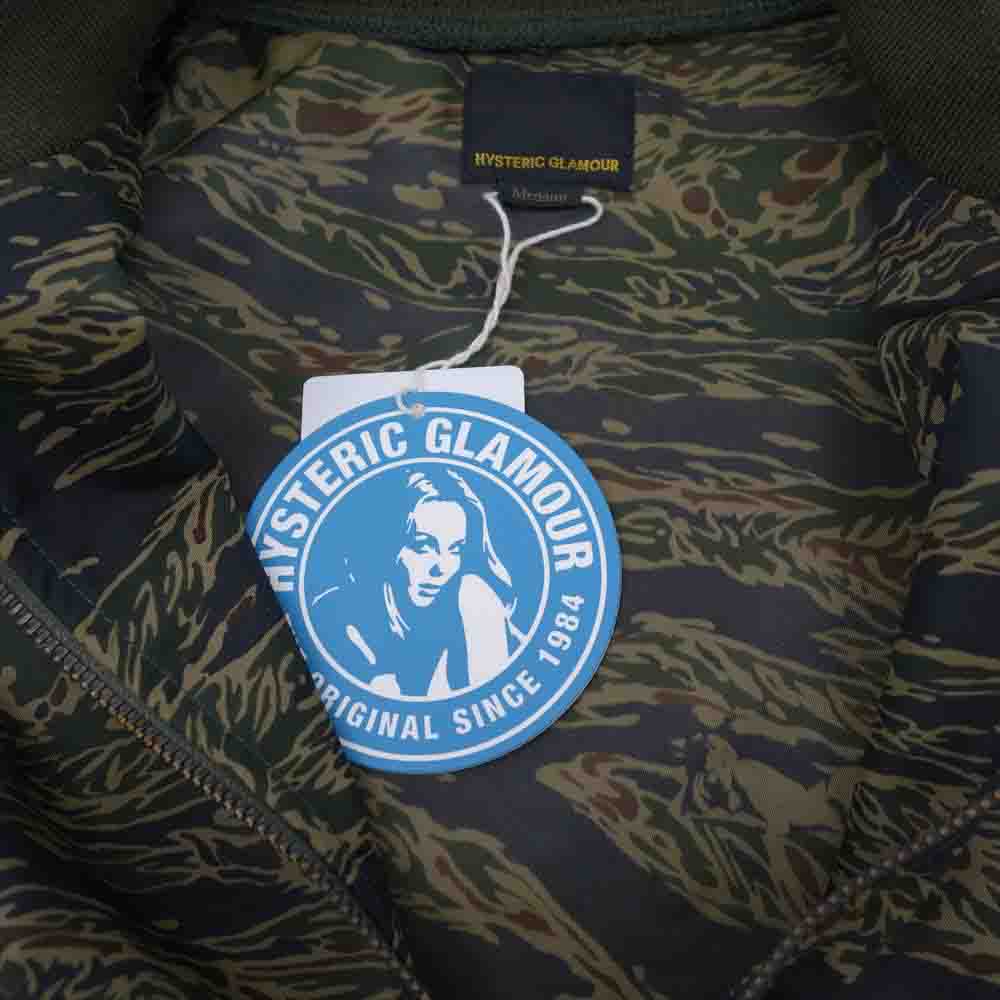 HYSTERIC GLAMOUR ヒステリックグラマー 02211AB07 HG ロゴ L-2B ミリタリー ジャケット カーキ系 M【新古品】【未使用】【中古】