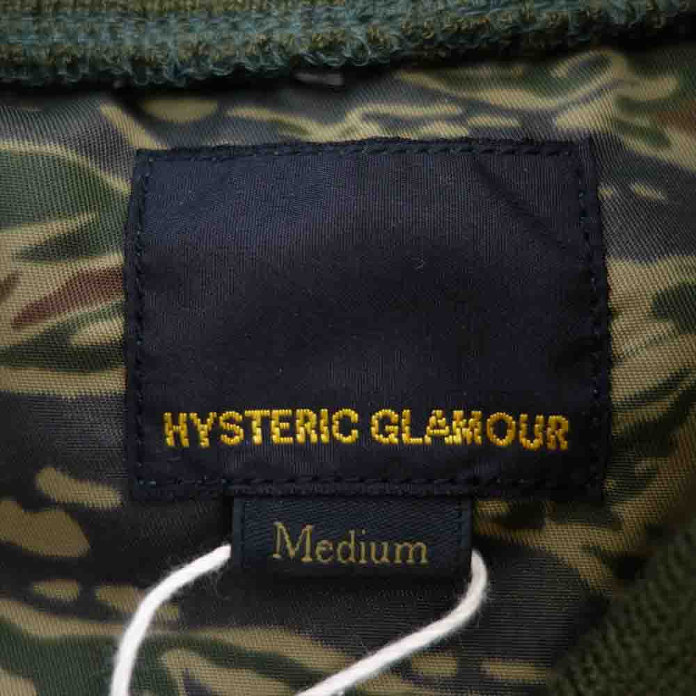 HYSTERIC GLAMOUR ヒステリックグラマー 02211AB07 HG ロゴ L-2B ミリタリー ジャケット カーキ系 M【新古品】【未使用】【中古】