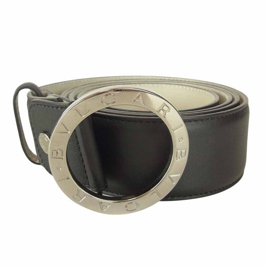BVLGARI ブルガリ ブルガリブルガリ マン レザー ブラック系 44/110【中古】