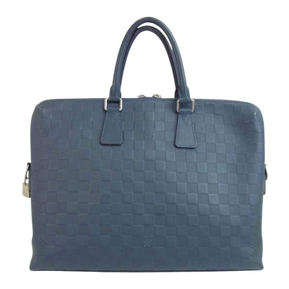 LOUIS VUITTON ルイ・ヴィトン N41327  ダミエアンフィニ ポルトドキュマンジュール ブリーフケース ネイビー系【中古】
