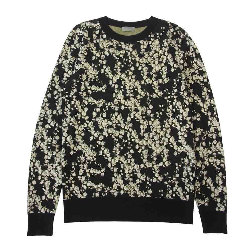 DIOR HOMME ディオールオム 14AW  433M635ZT757 国内正規品 クリス期 鈴蘭 スズラン クルーネック ニット セーター ブラック系 S【中古】