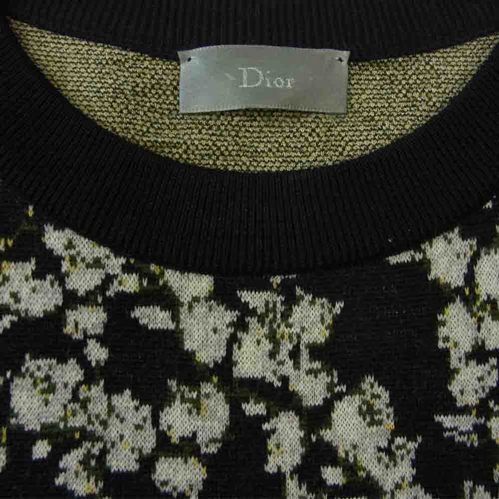 DIOR HOMME ディオールオム 14AW  433M635ZT757 国内正規品 クリス期 鈴蘭 スズラン クルーネック ニット セーター ブラック系 S【中古】