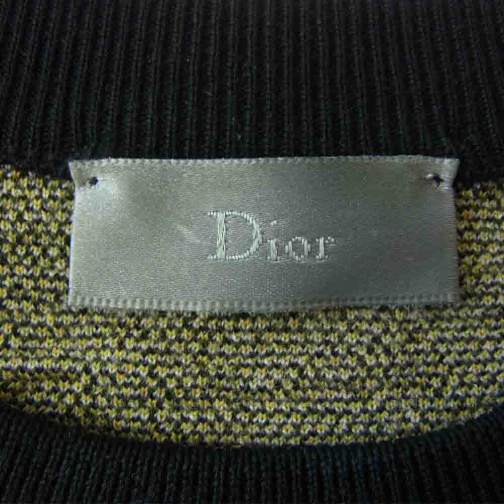 DIOR HOMME ディオールオム 14AW  433M635ZT757 国内正規品 クリス期 鈴蘭 スズラン クルーネック ニット セーター ブラック系 S【中古】