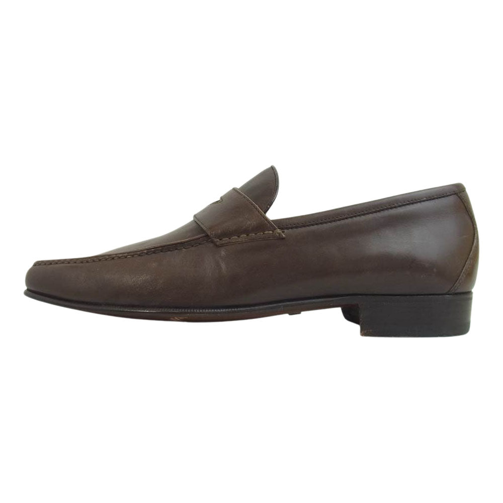 Brioni ブリオーニ レザー ローファー ビジネス シューズ ブラウン系 8　1/2【美品】【中古】