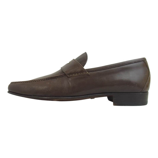 Brioni ブリオーニ レザー ローファー ビジネス シューズ ブラウン系 8　1/2【美品】【中古】