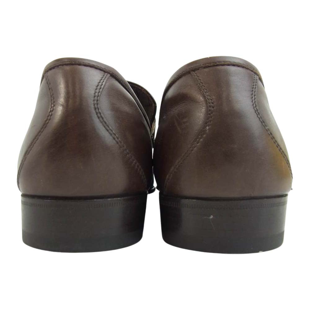 Brioni ブリオーニ レザー ローファー ビジネス シューズ ブラウン系 8　1/2【美品】【中古】