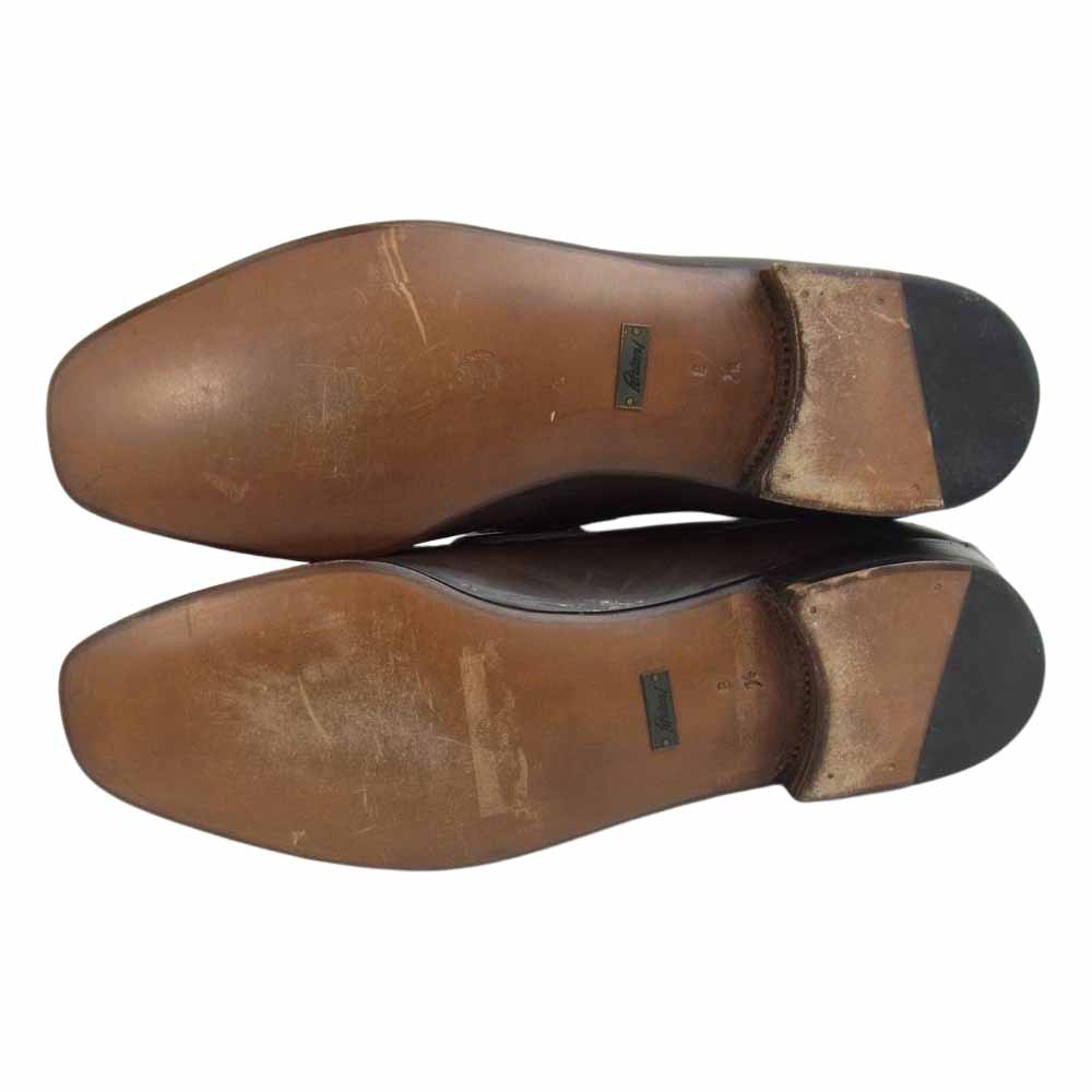 Brioni ブリオーニ レザー ローファー ビジネス シューズ ブラウン系 8　1/2【美品】【中古】