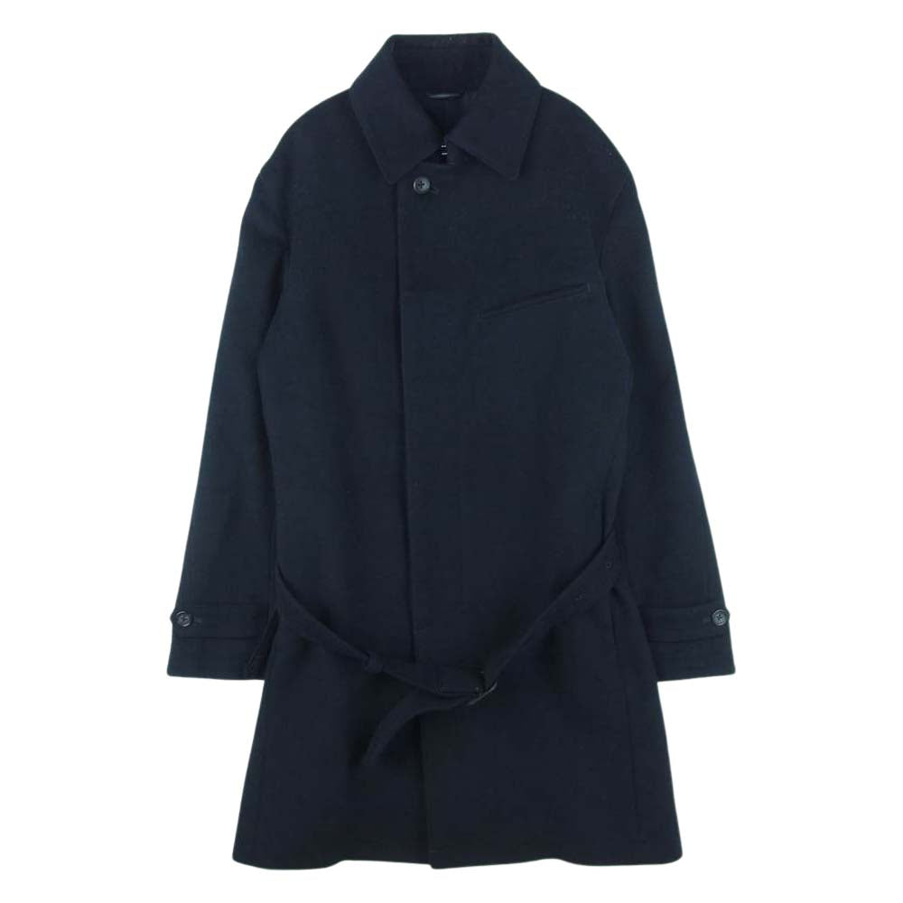junhashimoto ジュンハシモト ウール ステン カラー コート 日本製 ネイビー系 3【中古】