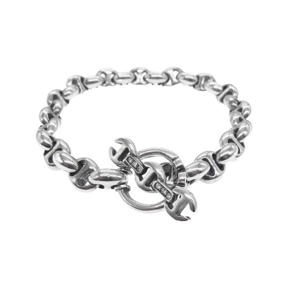 ホーセン ブース 購入時カード付属 OPEN LINK BRACELET オープン リンク ダイヤ ブレスレット 10mm シルバー系【中古】