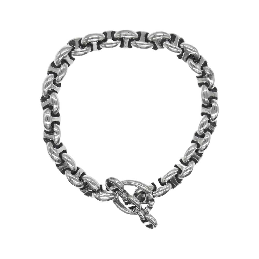 ホーセン ブース 購入時カード付属 OPEN LINK BRACELET オープン リンク ダイヤ ブレスレット 10mm シルバー系【中古】