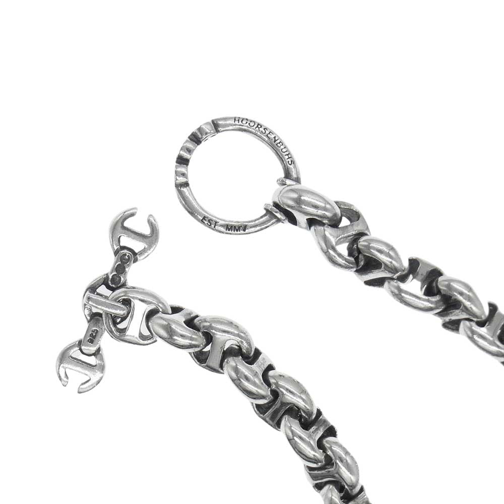 ホーセン ブース 購入時カード付属 OPEN LINK BRACELET オープン リンク ダイヤ ブレスレット 10mm シルバー系【中古】