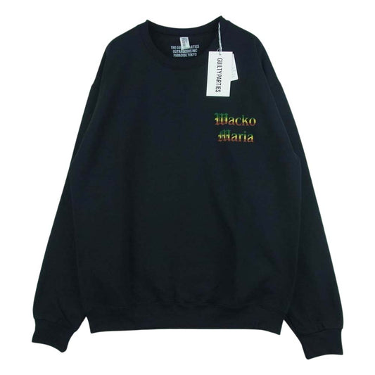 WACKO MARIA ワコマリア 22AW 22SS-WMC-SS06 CREW NECK SWEAT SHIRT (TYPE 1) マリア スウェット ブラック系 M【新古品】【未使用】【中古】