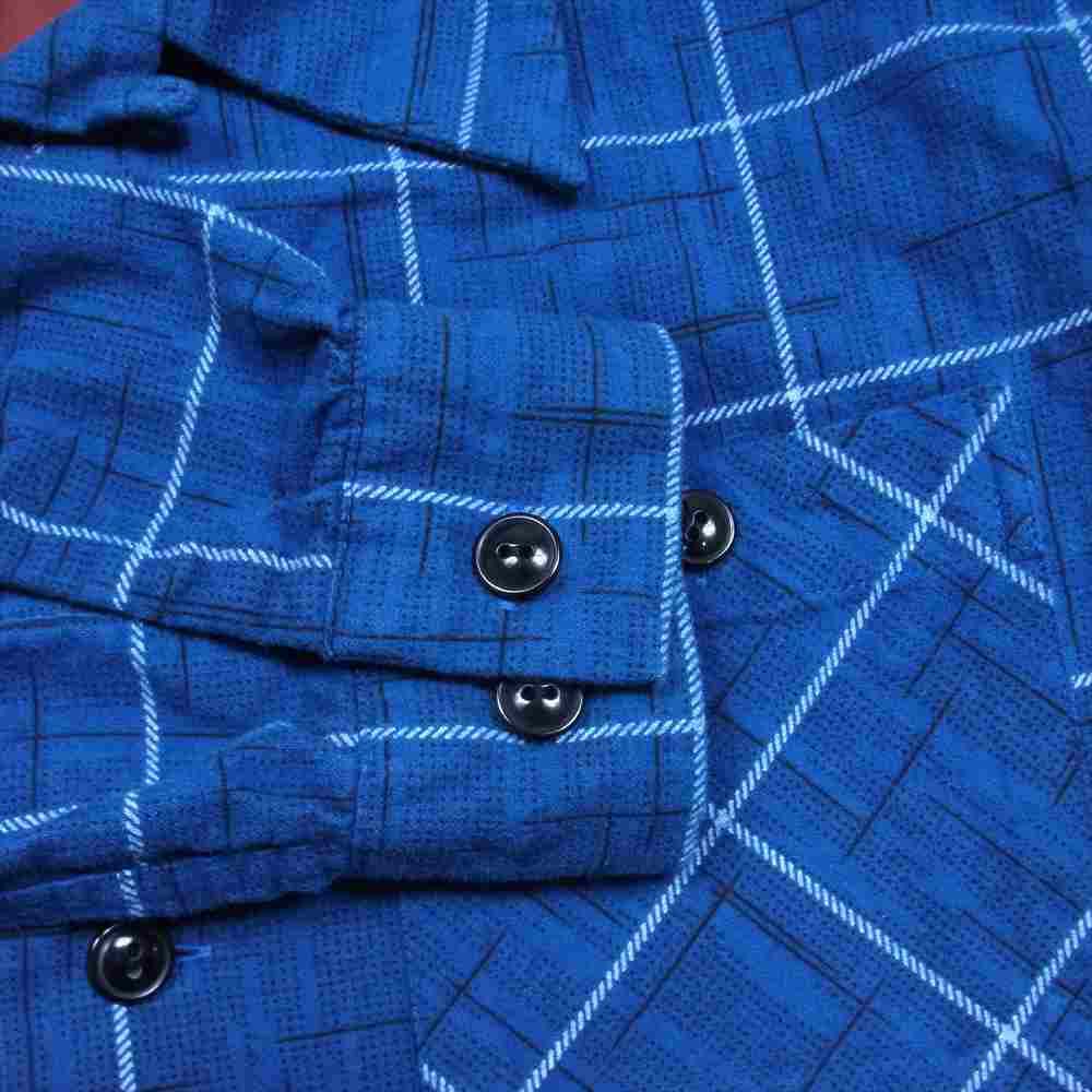 テンダーロイン T-PRINT FLANNEL SHT プリント フランネル オープンカラー シャツ ブルー系 S【中古】