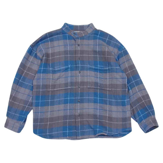テンダーロイン STAND FLANNEL CHECK SHT スタンド フランネル チェック シャツ グレー系 S【中古】