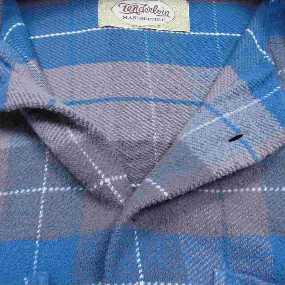 テンダーロイン STAND FLANNEL CHECK SHT スタンド フランネル チェック シャツ グレー系 S【中古】