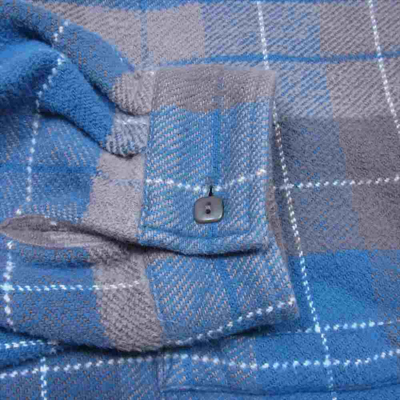 テンダーロイン STAND FLANNEL CHECK SHT スタンド フランネル チェック シャツ グレー系 S【中古】