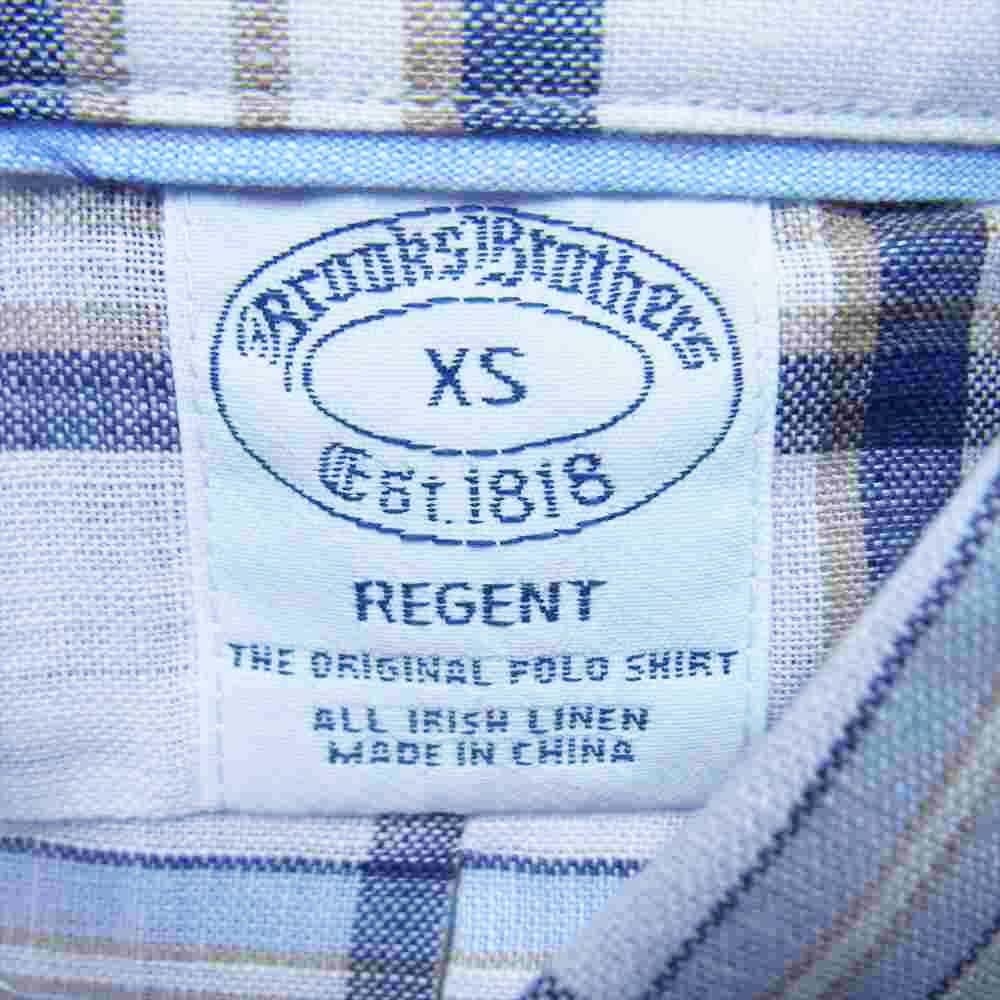 Brooks Brothers ブルックスブラザーズ アイリッシュリネン ボタンダウン シャツ ホワイト系 XS【新古品】【未使用】【中古】