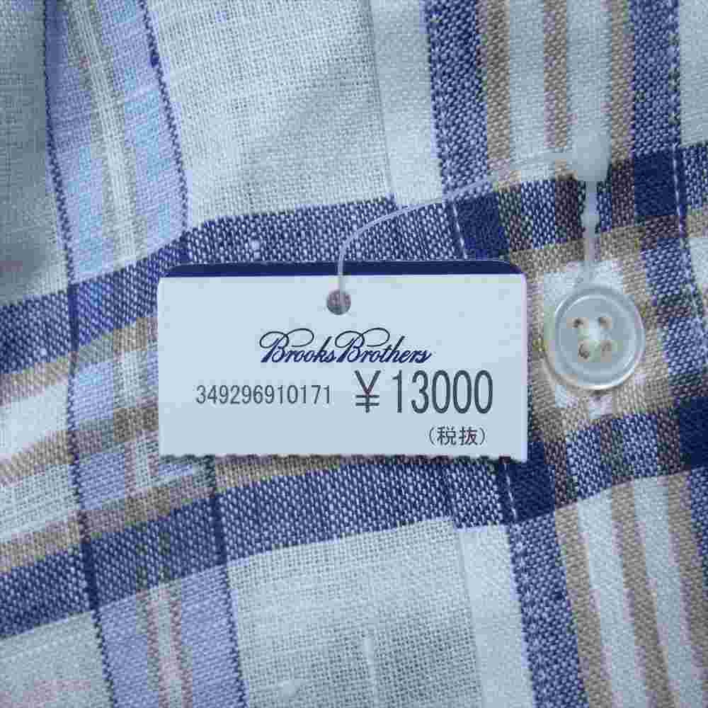 Brooks Brothers ブルックスブラザーズ アイリッシュリネン ボタンダウン シャツ ホワイト系 XS【新古品】【未使用】【中古】
