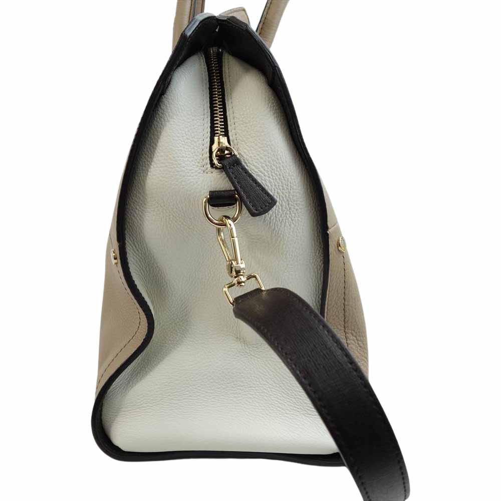 Furla フルラ 2WAY ショルダー ハンド バッグ ベージュ系 ホワイト系【中古】